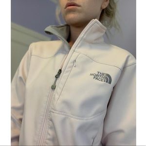 Light pink The North Face zip up jacket
